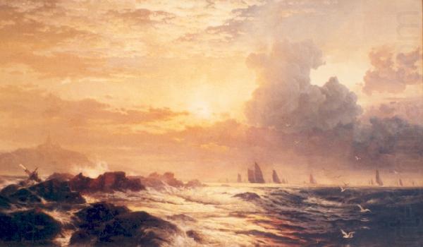Edward Moran Yachting at Sunset china oil painting image